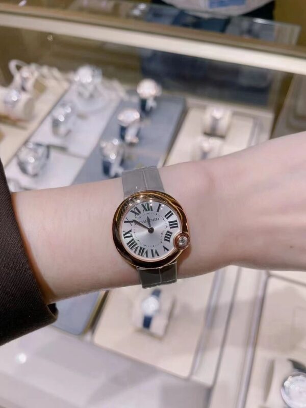 Cartier Ballon Blanc de Cartier WGBL0005 (Silver Dial, 18K Rose Gold, Sapphire Crystal)