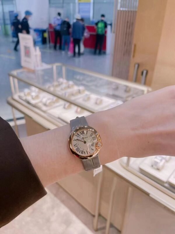 Cartier Ballon Blanc de Cartier WGBL0005 (Silver Dial, 18K Rose Gold, Sapphire Crystal)