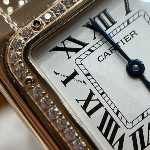Cartier Panther WJPN0009 (Rose Gold, Swarovski Diamonds, Blue Sapphire, Silver Dial)
