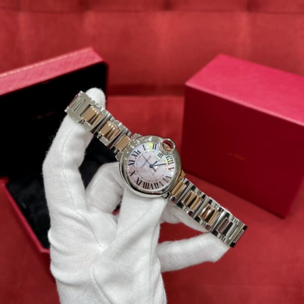 Cartier W6920098 (Stainless Steel & Rose Gold, Blue Sapphire, Silver Dial, Automatic Movement)