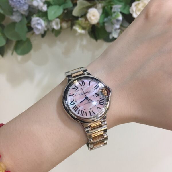 Cartier W6920098 (Stainless Steel & Rose Gold, Blue Sapphire, Silver Dial, Automatic Movement)