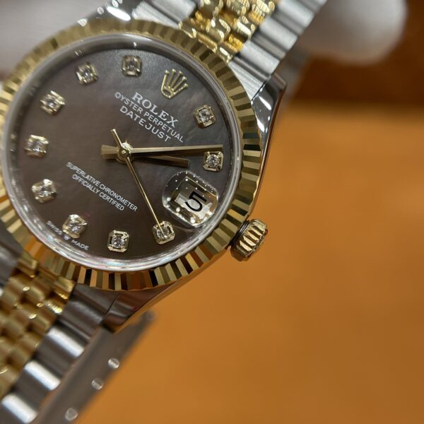 Rolex Datejust m278273-0024 (Black Mother of Pearl Dial with Diamond Markers)