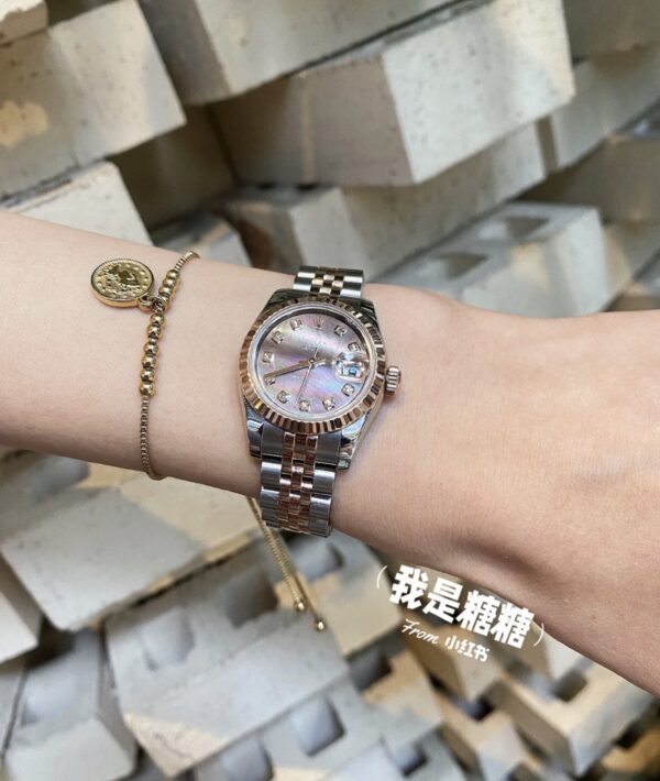 Rolex Datejust m278273-0024 (Black Mother of Pearl Dial with Diamond Markers)