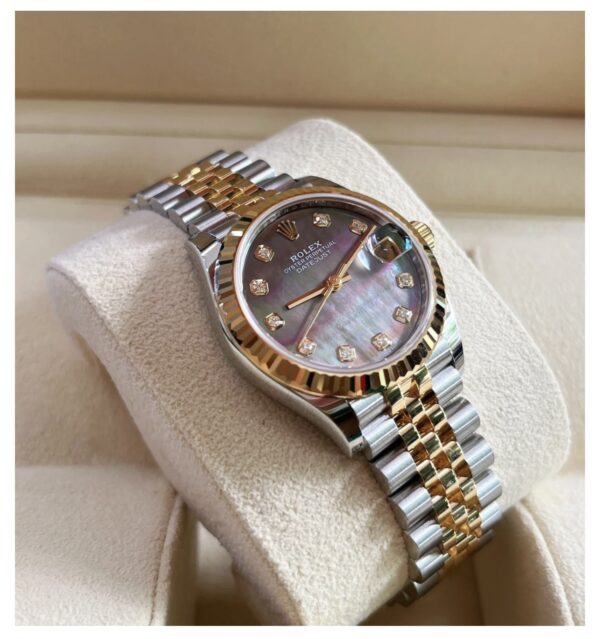 Rolex Datejust m278273-0024 (Black Mother of Pearl Dial with Diamond Markers)
