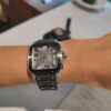 Cartier Santos Series WSSA0037 (Gradient Gray Dial, Automatic Movement, Stainless Steel, Multi-Faceted Spinel Crown)