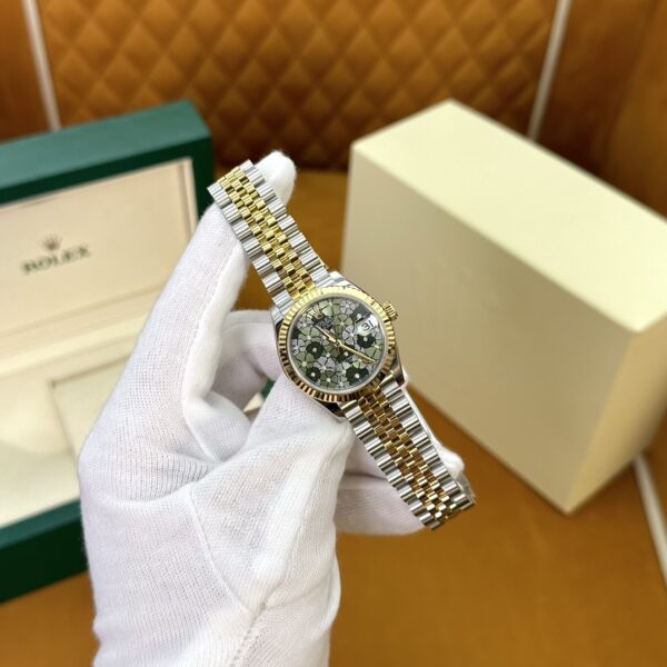 1 Rolex Datejust m278273-0032 (Olive Green Floral Dial with Diamond Hour Markers)