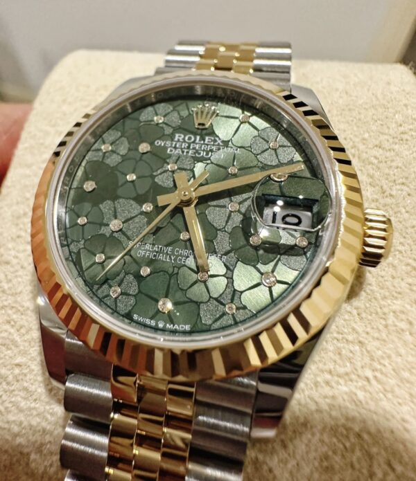 1 Rolex Datejust m278273-0032 (Olive Green Floral Dial with Diamond Hour Markers)