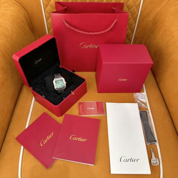 Cartier Santos Series Ref. WSSA0062 (Gradient Green Dial, Stainless Steel)
