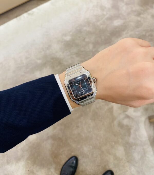 Cartier Santos Series Ref. WSSA0062 (Gradient Green Dial, Stainless Steel)