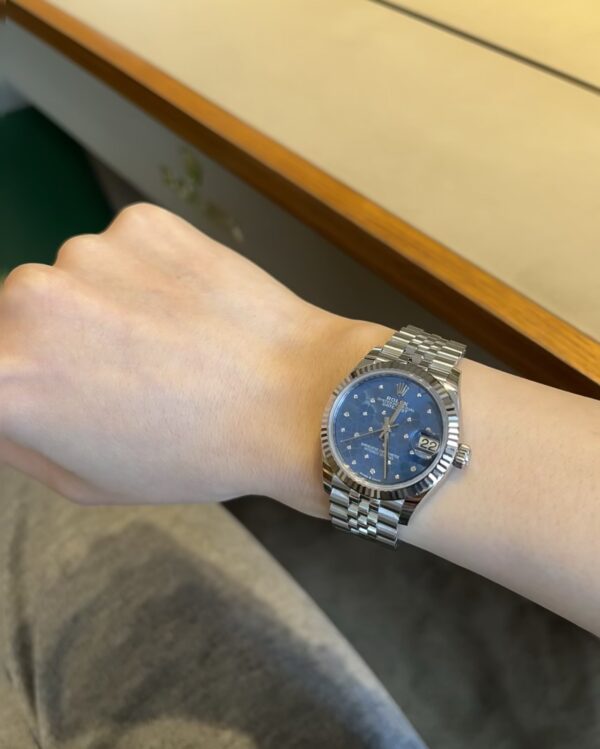 1 Rolex Datejust m278274-0036 (Diamond-Set Light Blue Floral Dial)