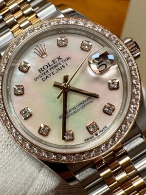 Rolex Datejust m278381rbr-0026 (Diamond-Set White Mother-of-Pearl Dial)