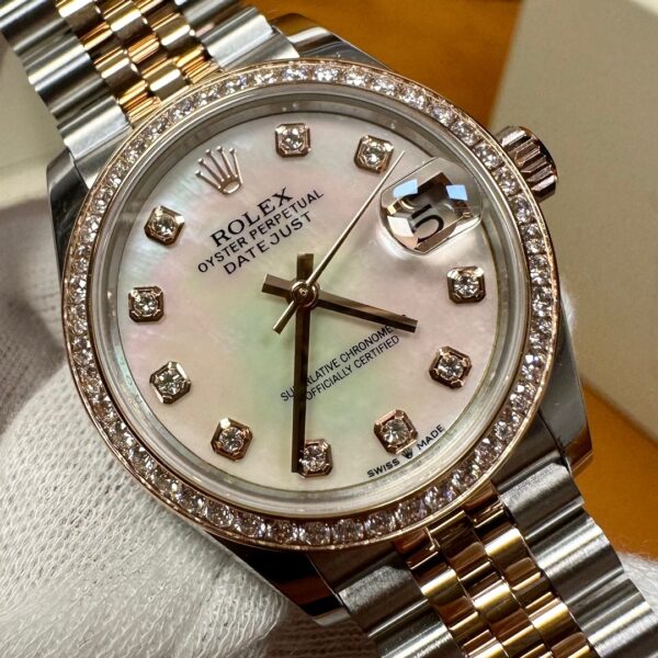 1 Rolex Datejust m278381rbr-0026 (Diamond-Set White Mother-of-Pearl Dial)