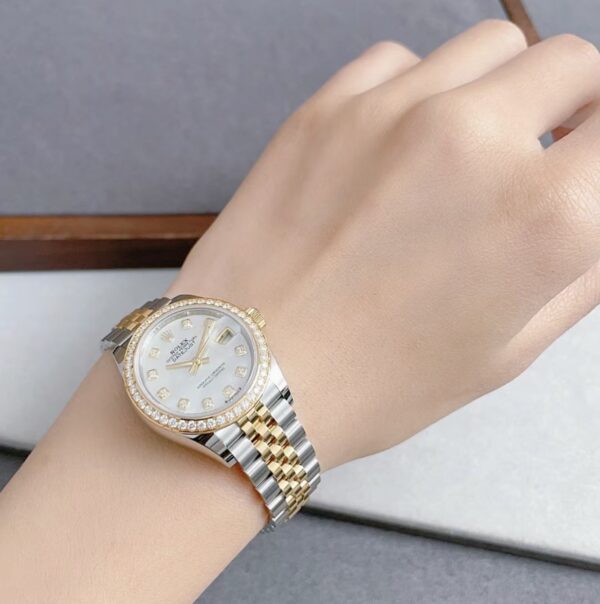 Rolex Datejust m278383rbr-0028 (Diamond-Set White Mother-of-Pearl Dial)