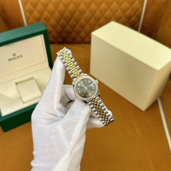 Rolex Datejust  m278383rbr-0028 (Diamond Set Dark Gray Dial)