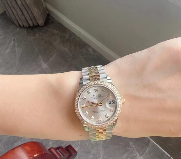 Rolex Datejust m278383rbr-0020 (Diamond Set Silver Dial)