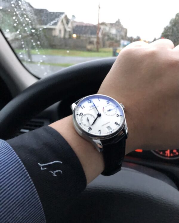IWC Portuguese Automatic Ref. IW500705 (White Dial, Blue Hands)