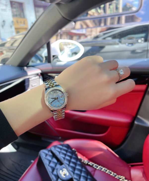 Rolex Datejust m278383rbr-0024 (Diamond Set Black Mother-of-Pearl Dial)