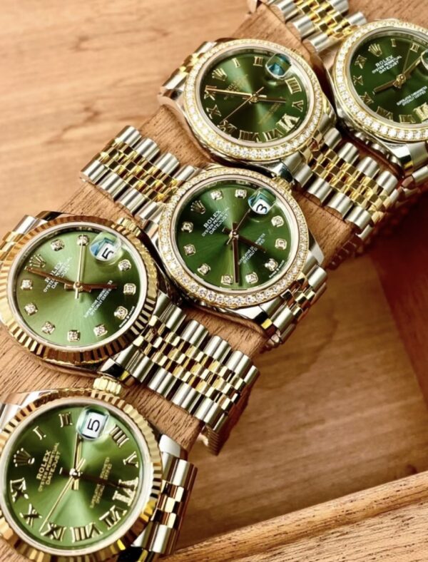 Rolex Datejust m278383rbr-0030 (Diamond Set Olive Green Dial)
