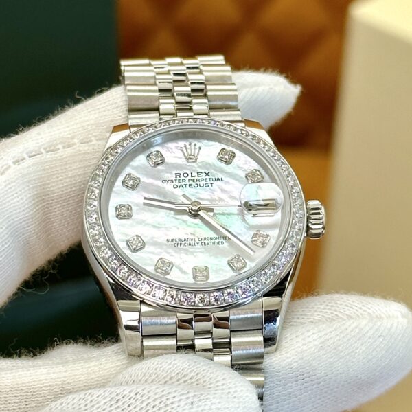 1 Rolex Datejust m278384rbr-0008 (Diamond-Set White Mother-of-Pearl Dial)