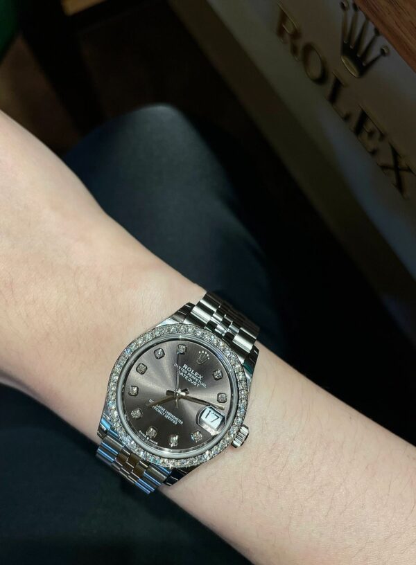 1 Rolex Datejust m278384rbr-0010 (Diamond-Set Dark Gray Dial)