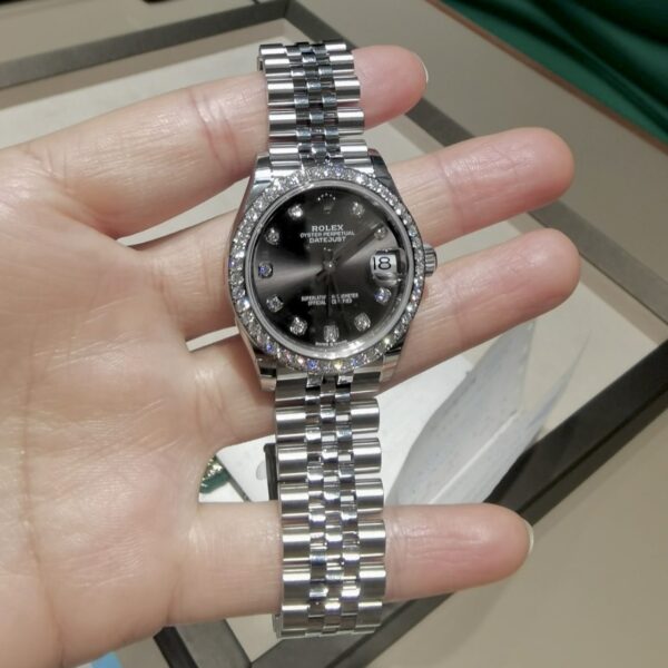 1 Rolex Datejust m278384rbr-0010 (Diamond-Set Dark Gray Dial)