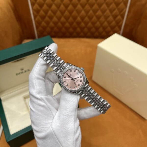 Rolex Datejust m278384rbr-0036 (Pink Dial with Diamond Markers)