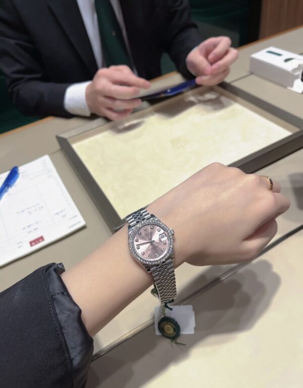 Rolex Datejust m278384rbr-0036 (Pink Dial with Diamond Markers)