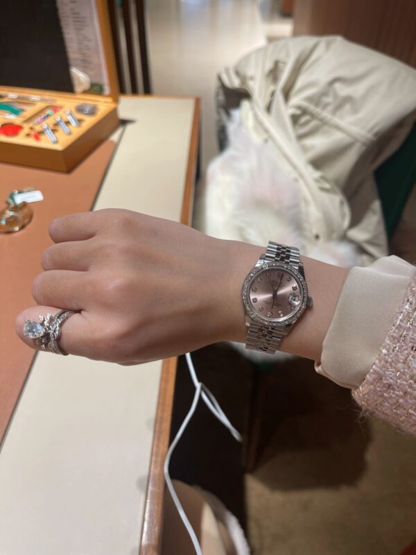 Rolex Datejust m278384rbr-0036 (Pink Dial with Diamond Markers)