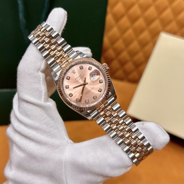Rolex Datejust Series (Rose Gold Dial with Diamond Markers)
