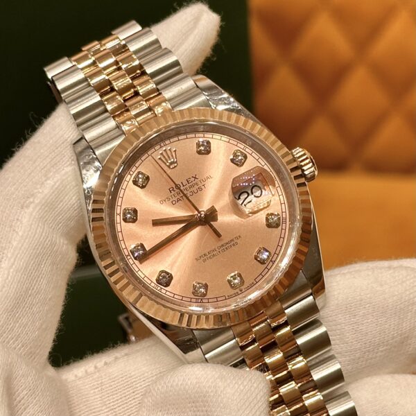 Rolex Datejust Series (Rose Gold Dial with Diamond Markers)