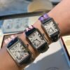 Tank Series WSTA0029 (Extra Large Size, Silver Dial, Stainless Steel Case, Crocodile Leather Strap)
