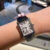 Cartier Tank Series WSTA0030 (Medium Size, Silver Dial, Togo Leather Strap)