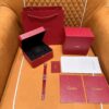 Cartier Tank Series W4TA0022 (Small Size, Red Dial, Red Crocodile Leather Strap, 40 Diamonds)