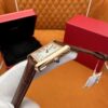 Cartier Tank Series W1529856 (Small, Stainless Steel, Pearl Silver Dial, Brown Crocodile Leather Strap)