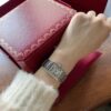 Cartier Tank Series WSTA0051 (Small, Stainless Steel, Pearl Silver Dial, Metal Strap)