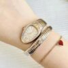 Bvlgari Serpenti Series 102237 SP35C6SPGD.1T (White, Rose Gold, Diamond-Studded, Pink Sapphire Crown, Swiss Quartz Movement)