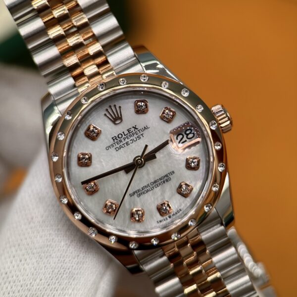 1 Rolex Datejust M278341RBR-0026 (White Mother-of-Pearl Dial, Diamond Bezel, 31mm)