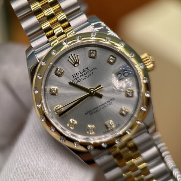 Rolex Datejust M278343RBR-0020 (White Dial, Diamond Bezel, 31mm)