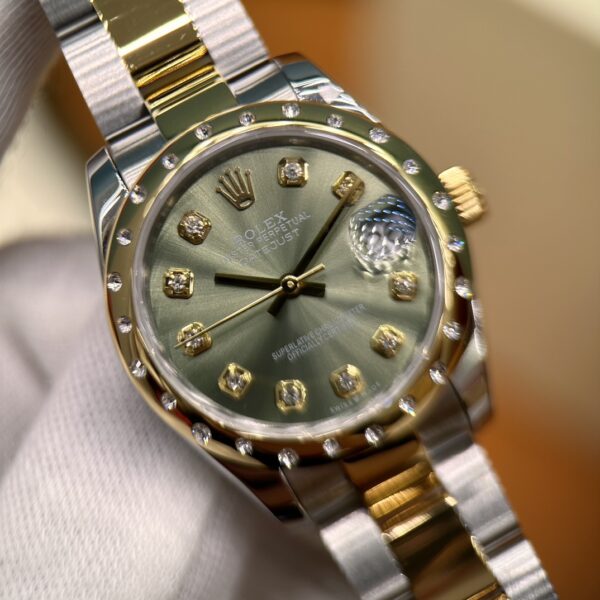 1 Rolex Datejust M278343RBR-0024 (Olive Green Dial, Diamond Bezel, 31mm)