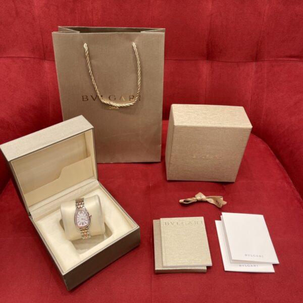 Bvlgari Serpenti 103274 (Opaline Dial, Rose Gold & Diamond Accents, 33mm)