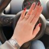 BVLGARI SERPENTI Series 103361 (Silver, Stainless Steel, Diamond-Set Logo, Opal Dial, Natural Purple-Red Gem Crown, Swiss Quartz Movement)