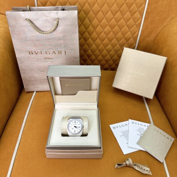 1 BVLGARI OCTO Series 103011 (40mm, Stainless Steel, Rhodium-Plated, Sapphire Crystal, Ceramic-Embedded Crown, Custom Pearl Rotor Mechanical Movement)