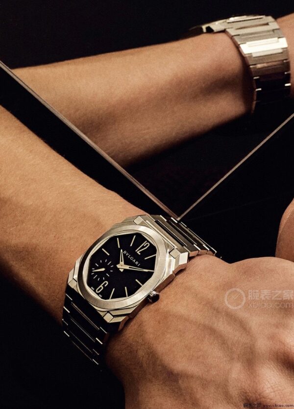 BVLGARI OCTO Series 103297 (40mm, Stainless Steel, Rhodium-Plated, Sapphire Crystal, Ceramic-Embedded Crown, Custom Pearl Rotor Mechanical Movement)
