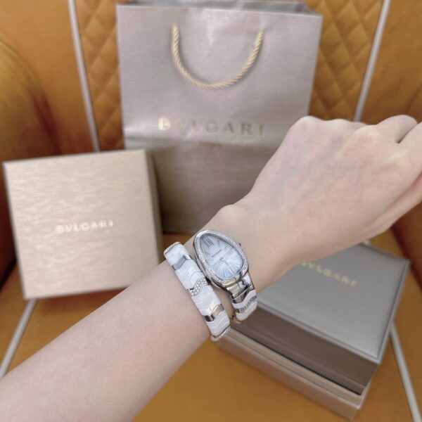 BVLGARI Serpenti 28HF00 (White Dial, Steel & Ceramic)