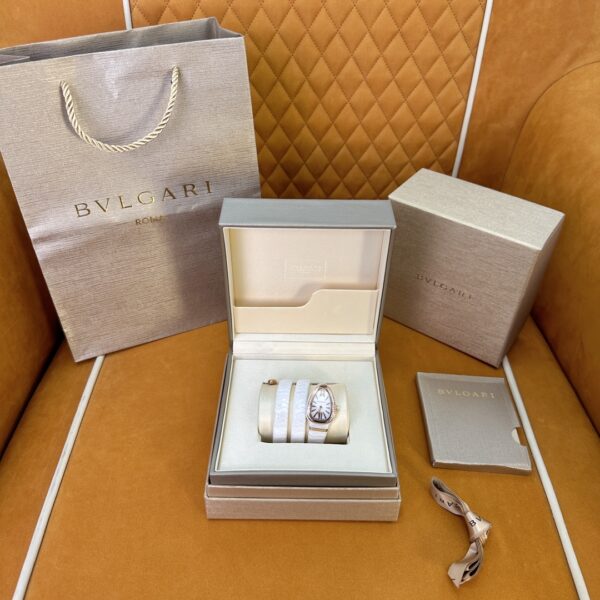 1 BVLGARI Serpenti 33HF00 (White Dial, 18K Rose Gold & Ceramic)