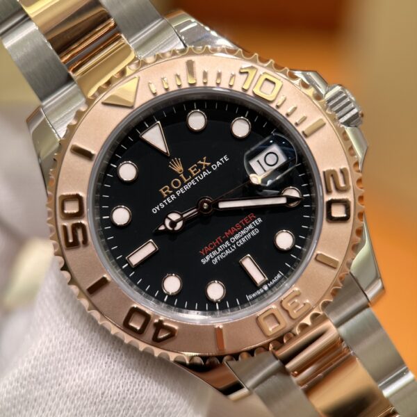 Rolex Yacht-Master m268621-0004（Black dial，gold bezel）