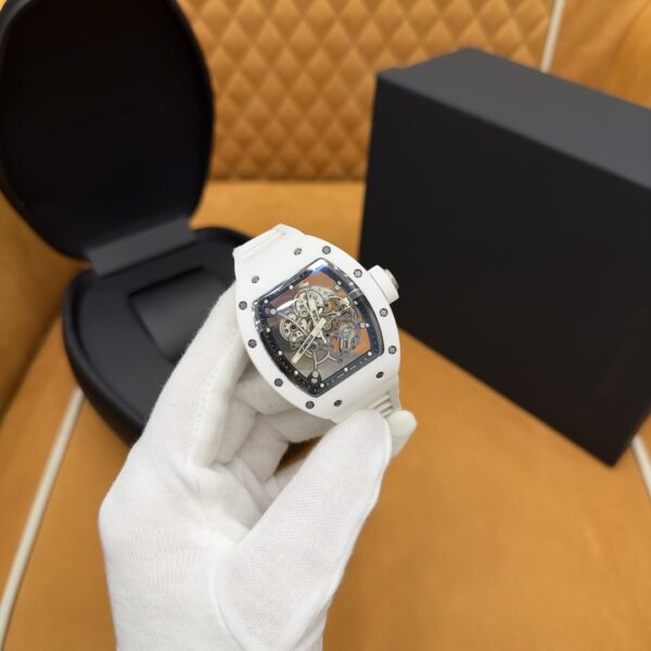 1 Richard Mille RM 055 White Ceramic (White, High-Strength Ceramic & Titanium)