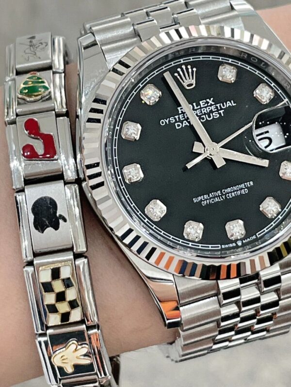 Rolex Datejust m126234-0027 (Glossy Black Diamond Dial)
