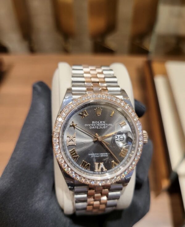 Rolex Datejust m126281rbr-0011 (Premium Grey Diamond Bezel)