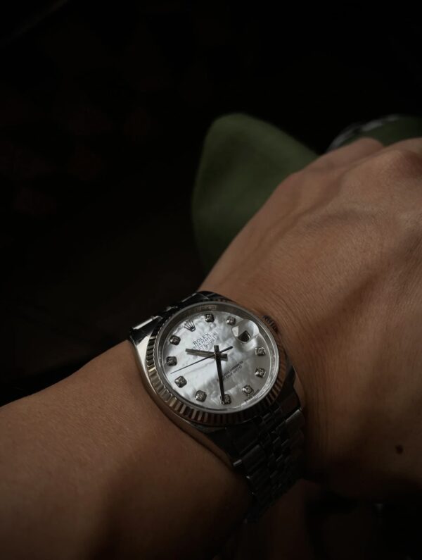 Rolex Datejust m126284rbr-0011 (White Mother-of-Pearl Diamond Bezel)